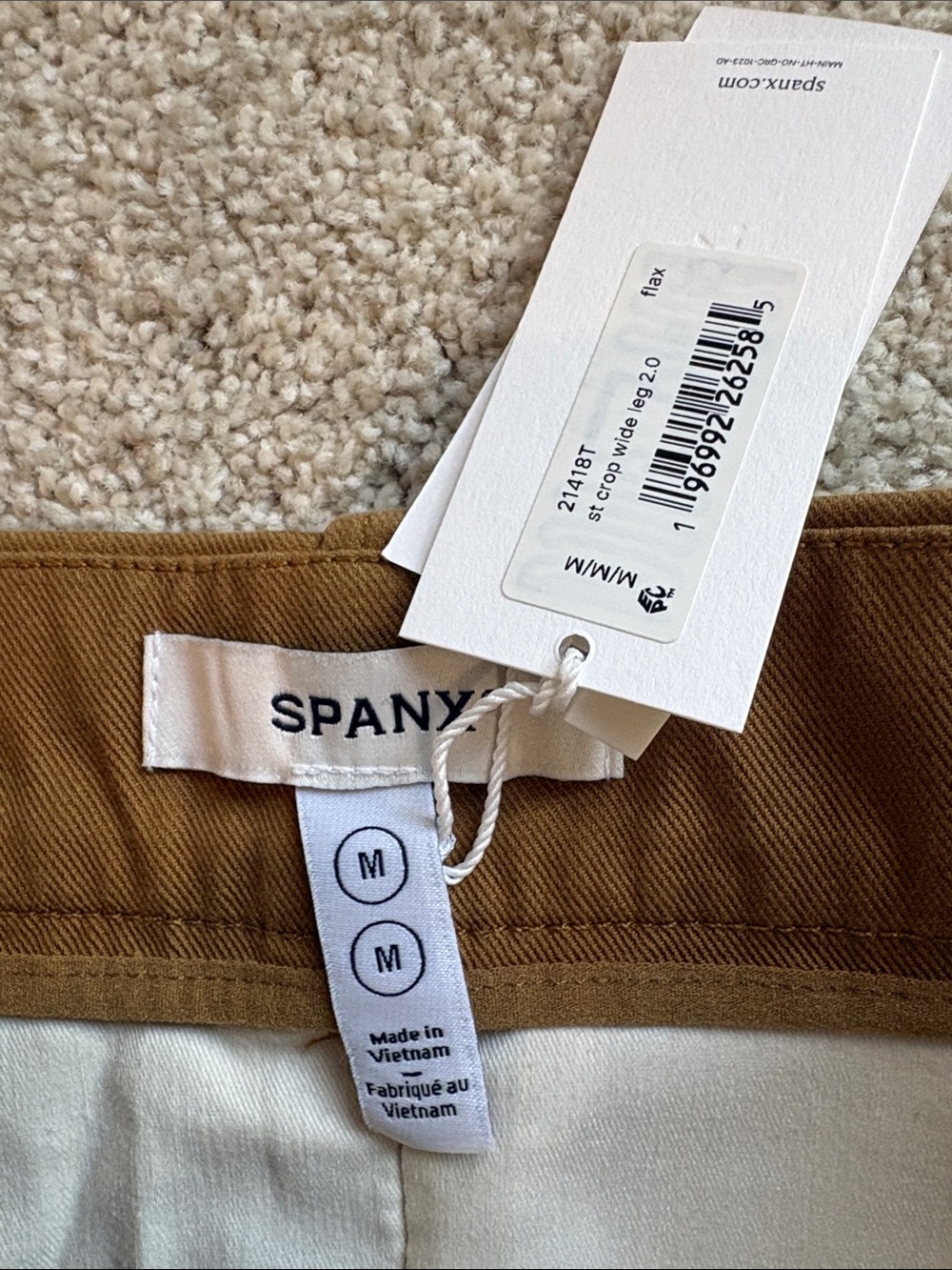 NWT Spanx Stretch Twill Cropped Wide Leg Pants - Picture 3 of 12
